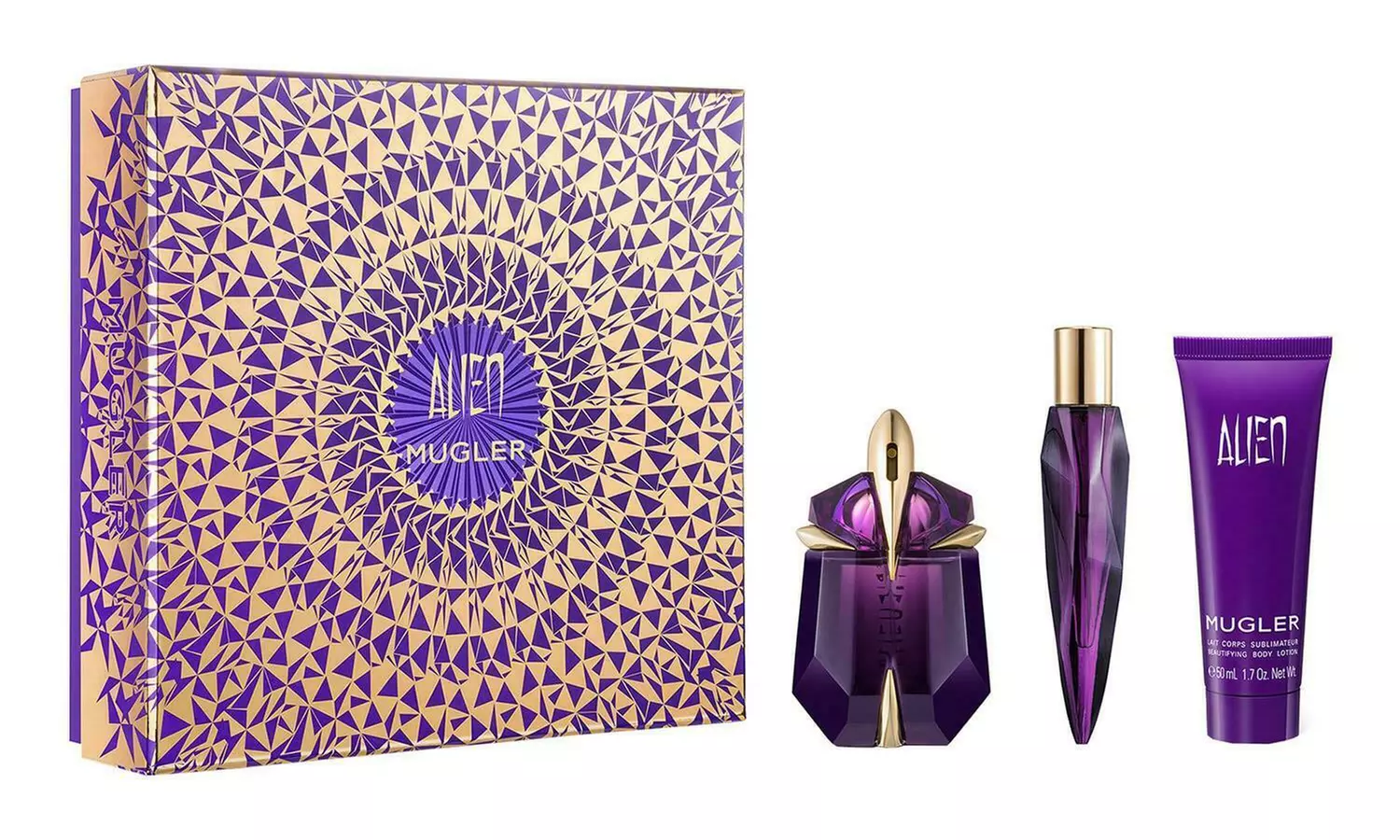 Thierry Mugler Alien Refillable 30m and 10ml Eau de Parfum and 50ml Body Lotion Set - Primary Image