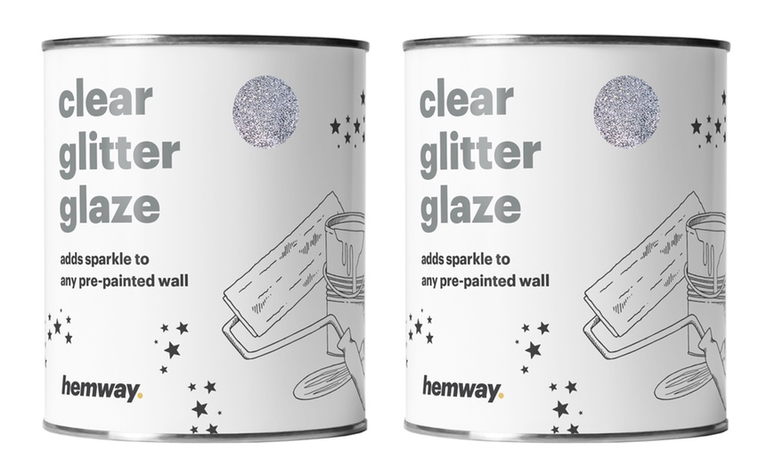 Image 7: Hemway Clear Glitter Paint Glaze