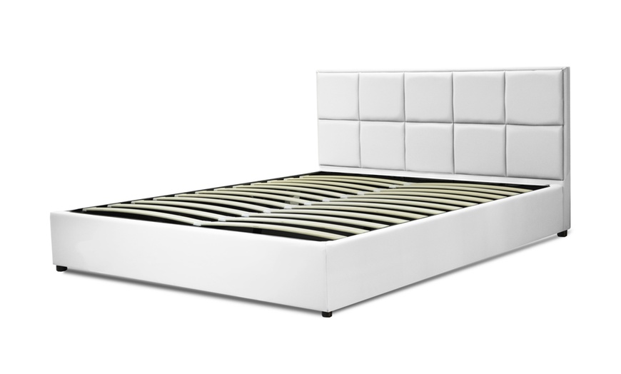 Image 2: Lit coffre Florence Simili cuir, matelas ''Empereur'' en option