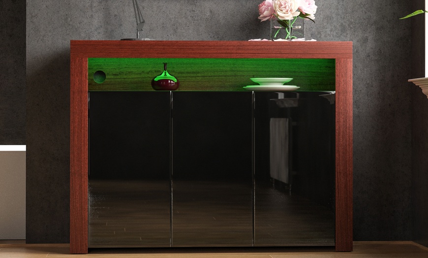 Image 44: Vida Designs Nova Two- or Three-Door LED Sideboard