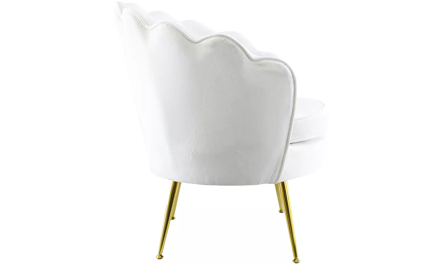 Poltrona con schienale a conchiglia