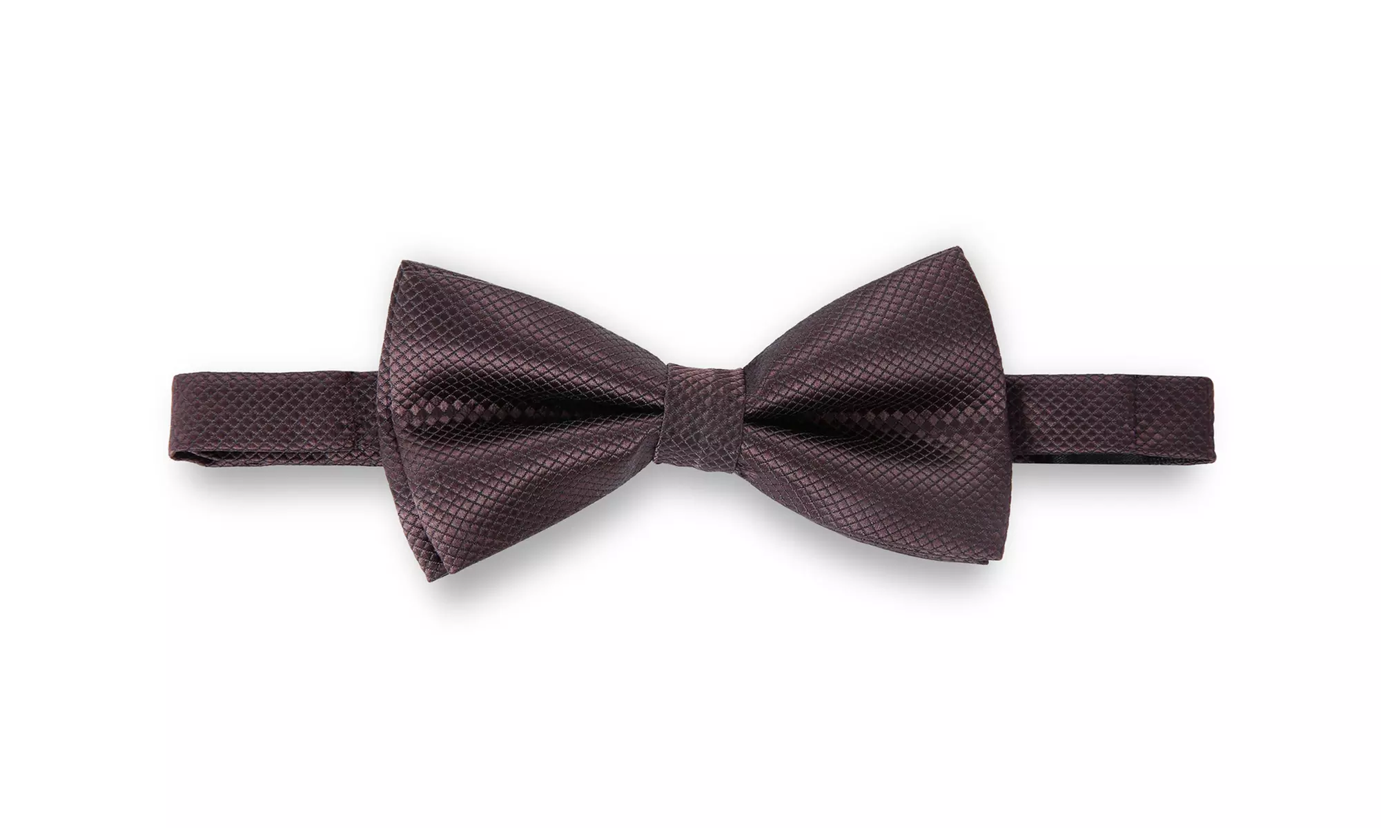 Men's Textured Strap 1" Wide Suspender Bow Tie
