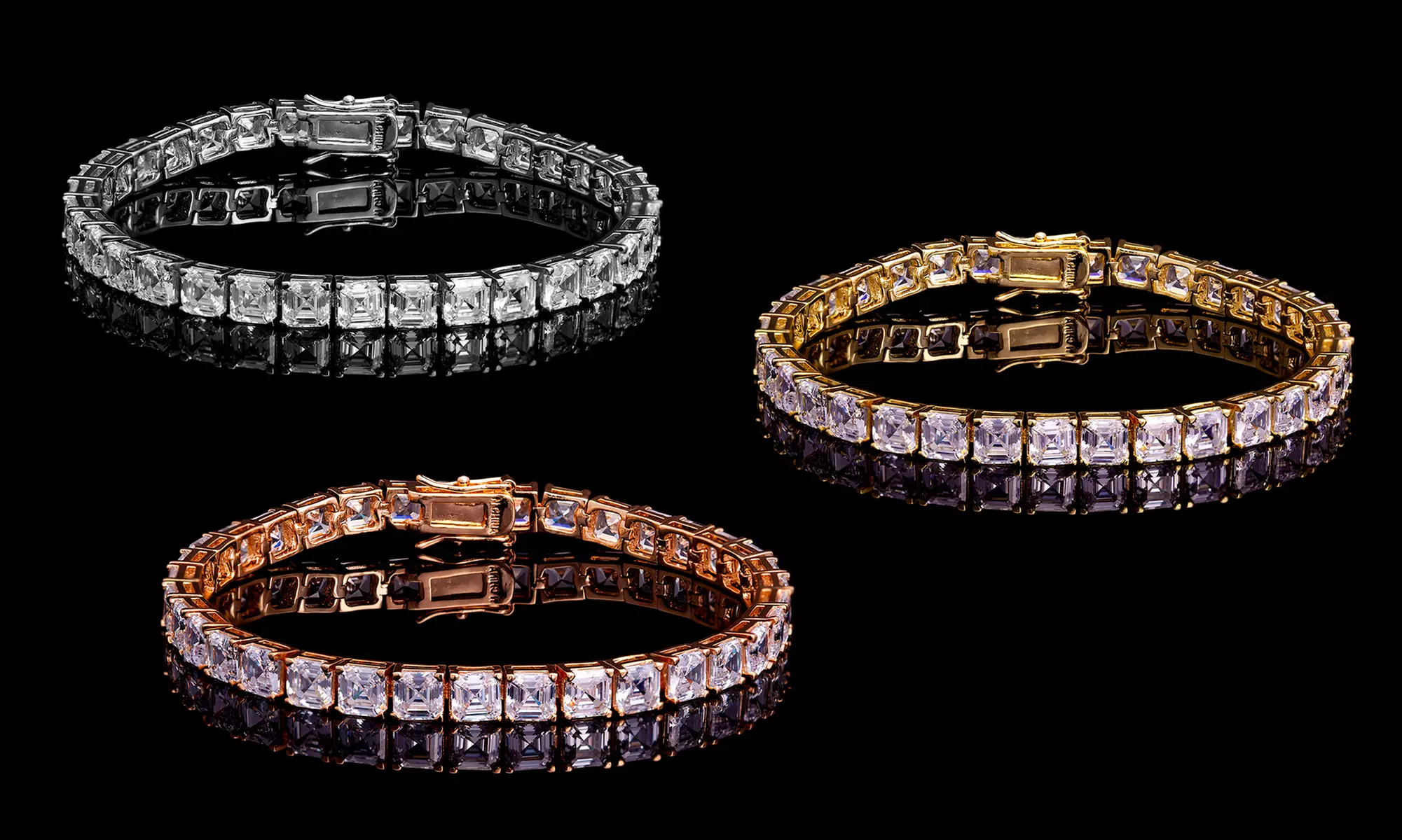 Lesa Michele 42.00 CTTW Tennis Bracelet Made with Swarovski Crystals - Primary Image