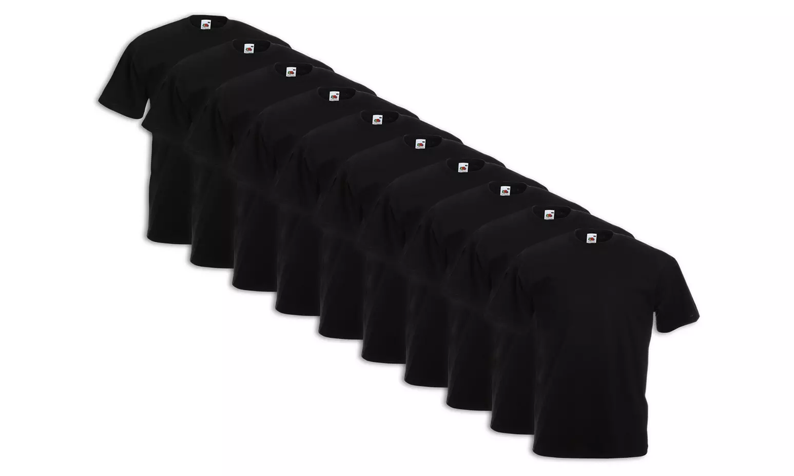 Lot de 10 t-shirts pour hommes de la marque Fruit of The Loom