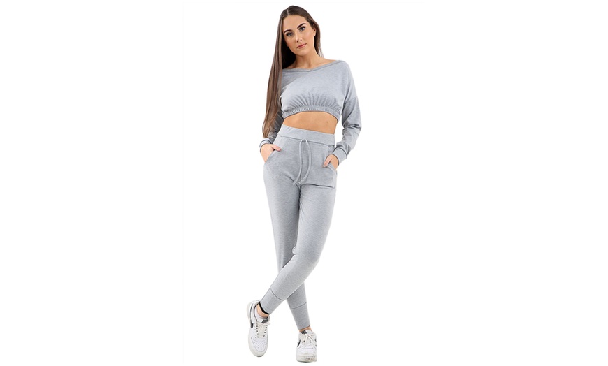 Image 5: Women's Crop Top and Trousers Tracksuit