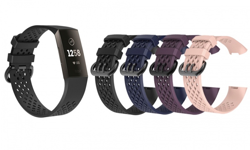 Image 2: Silicone Band for Fitbit Charge 3