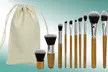 Natural Bamboo Eco-Friendly 10-Piece Makeup Brush Set for £7.99 With Free Delivery - Image 2