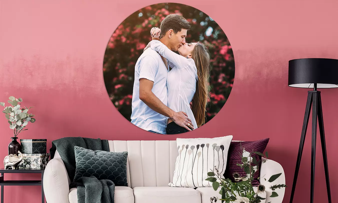 Jouw foto op een wandcirkel