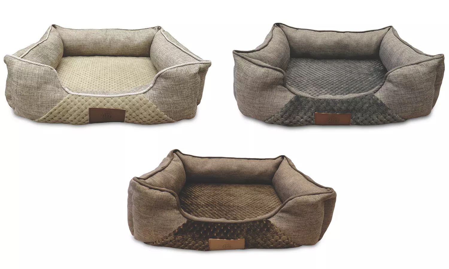 AKC Cozy Burlap and Pixel Firm Orthopedic Dog Bed - Primary Image