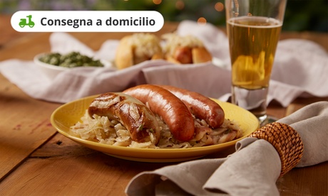 Menu bavarese con brezel, portata principale e birra del Bayrisch Pub (sconto fino a 34%). Consegna a domicilio