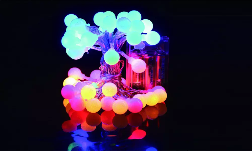 1 of 2 strengen led-verlichting met fairy globe-lampjes