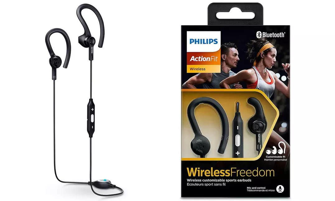 Philips SHQ7800BK/27 ActionFit Wireless Bluetooth Sports Earbuds - Primary Image