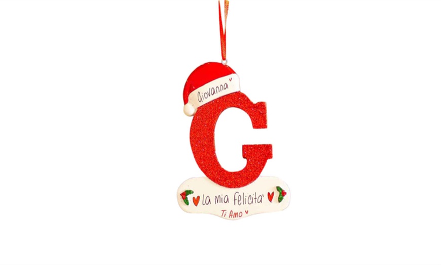 Image 9: Alphabet Initial Christmas Tree Letter Decoration
