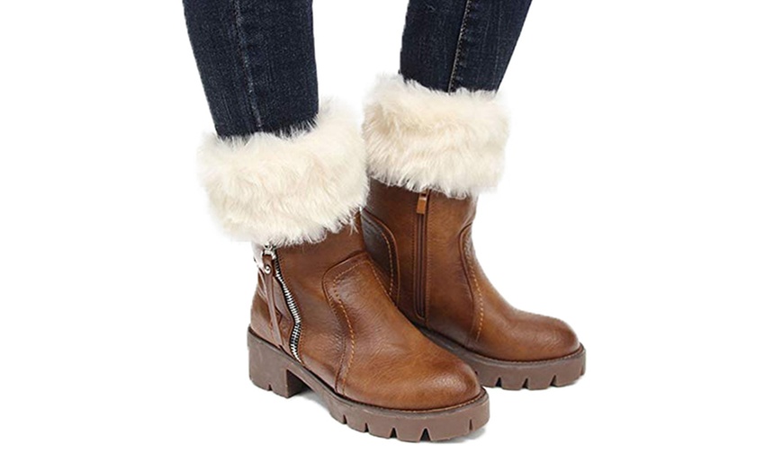 Image 2: Warm Fur Socks for Boots