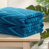 Image 2: Helix Cotton Bath Sheet - Ultra-Absorbent, Chevron Design