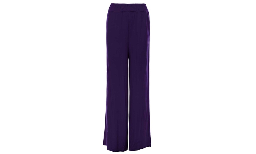 Image 7: Wide Leg Jersey Trousers