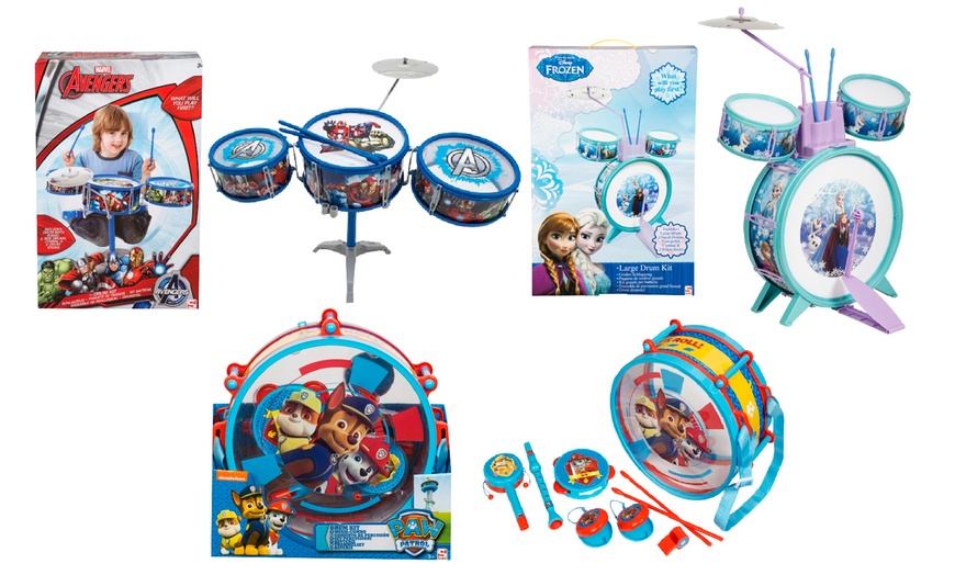 Image 1: Kids' Character-Themed Drum Set