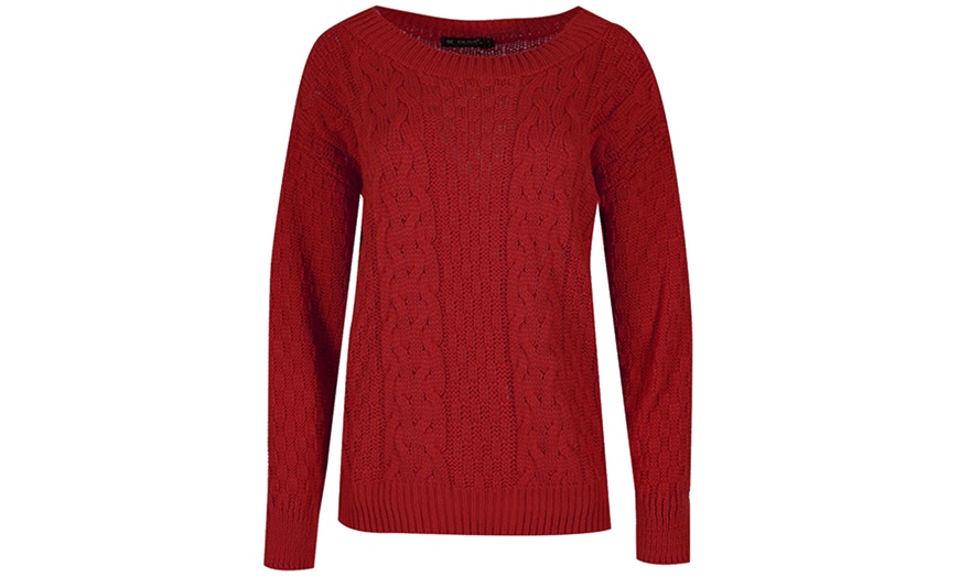 Image 13: Chunky Cable Knitted Jumper 