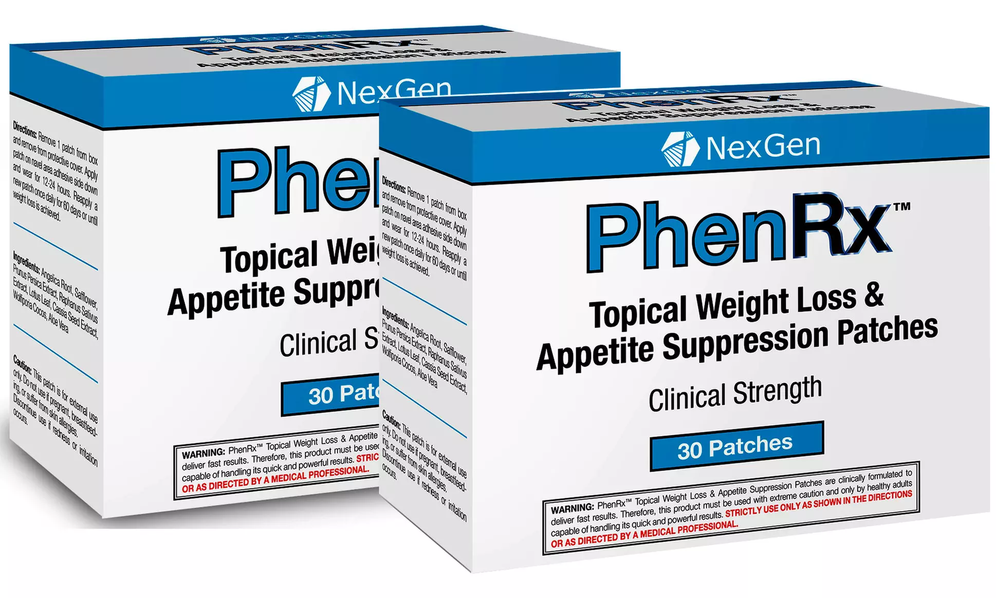 PhenRx Topical Weight Loss Patches (2-Pack; 30-Count Boxes) - Primary Image