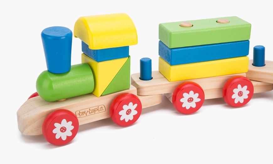 Image 2: Wooden Stacking Train