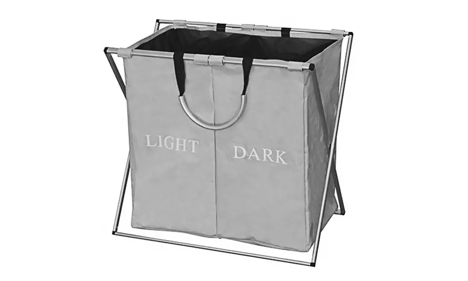 Foldable Double Hamper with Handle - Primary Image