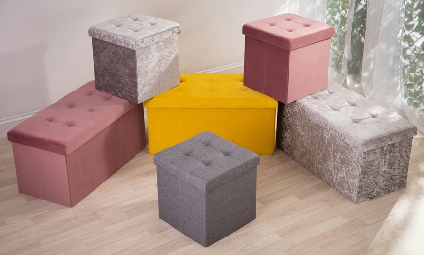 Image 2: Foldable Ottoman Storage Box