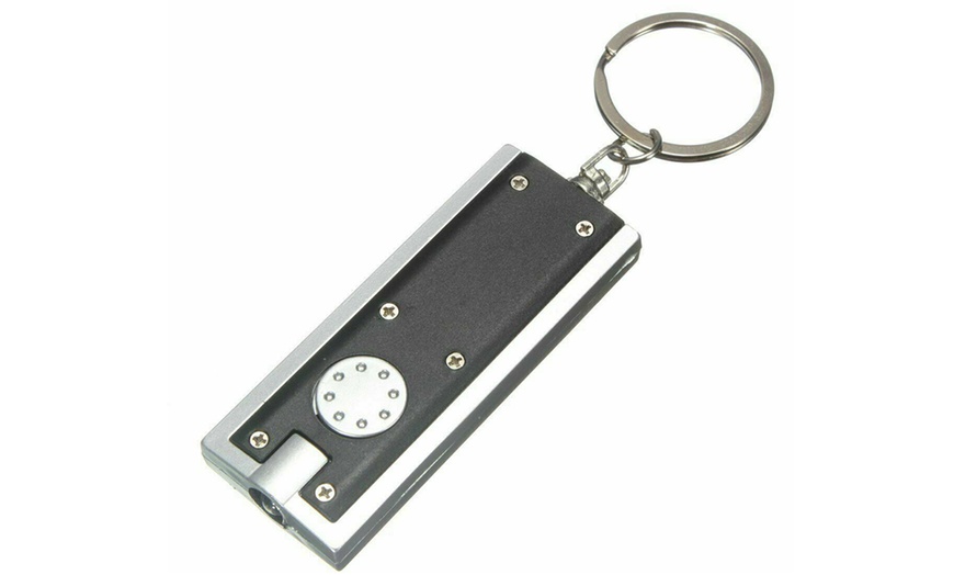 Image 4: Two 10cm LED Super Bright Light Keyring Fob Torches