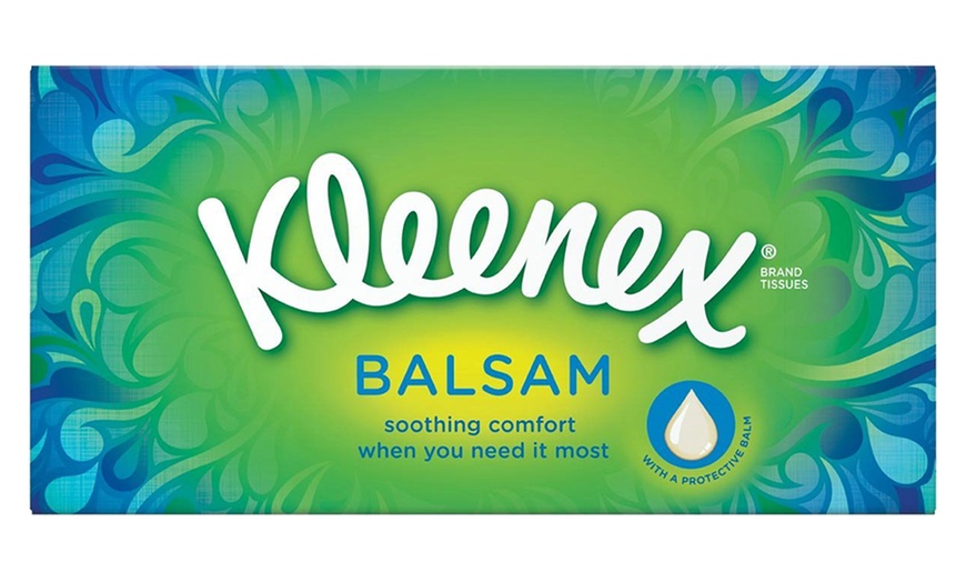 Image 2: Kleenex Balsam Regular Size Tissues