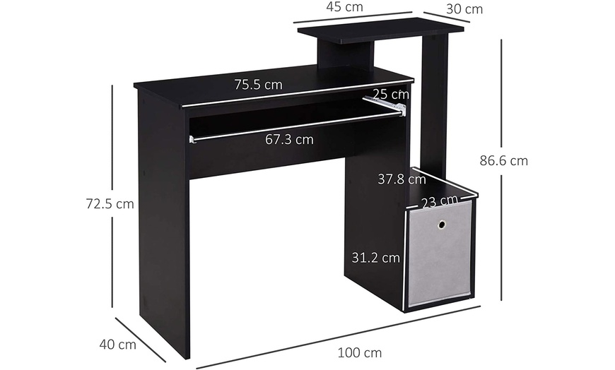 Image 5: HomCom Office Desk