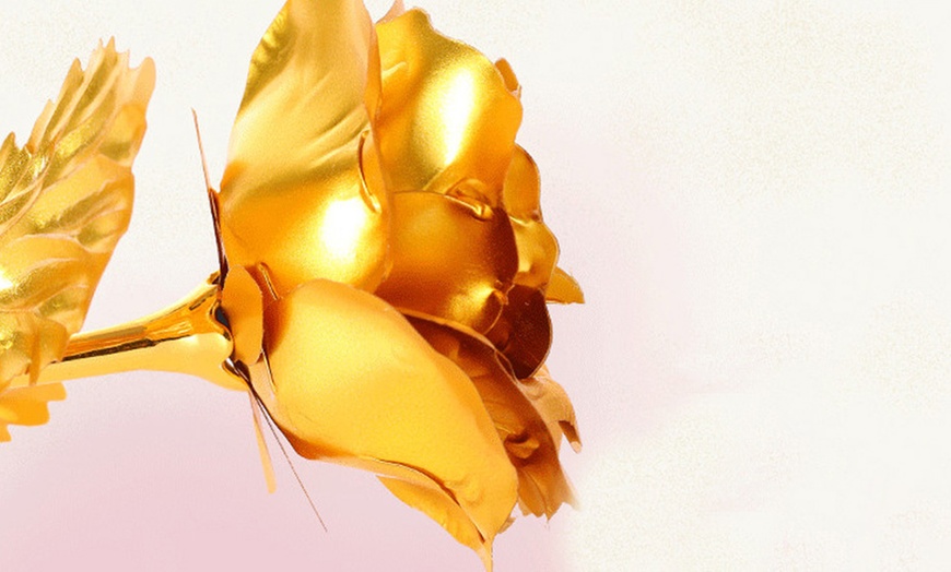 Image 4: 24ct Gold-Plated Rose