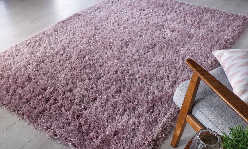 Image 7: Glitter Shaggy Rug