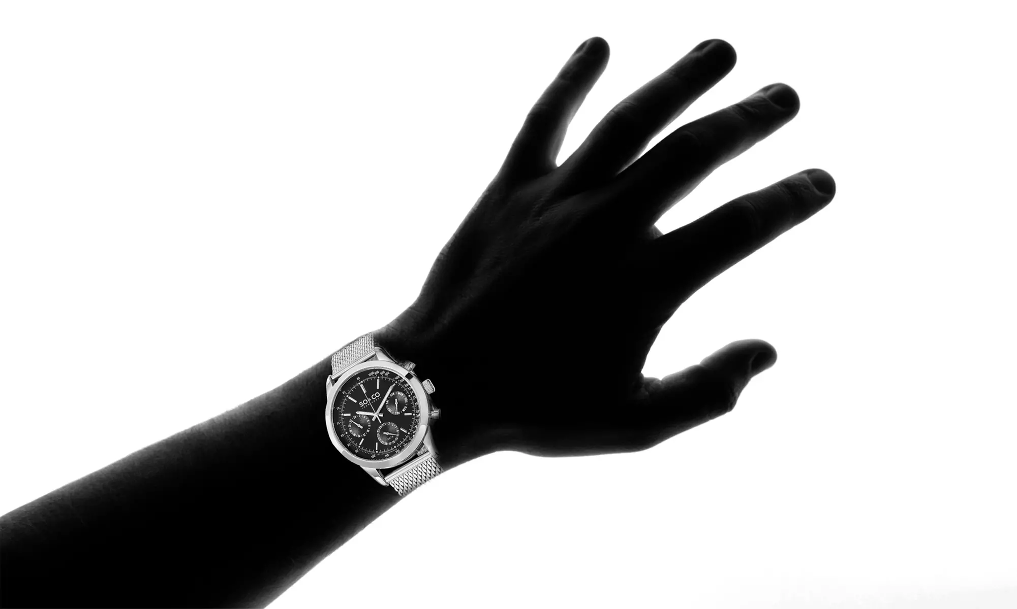 So & Co New York Men's Mesh Bracelet Sport Watch - Image 4