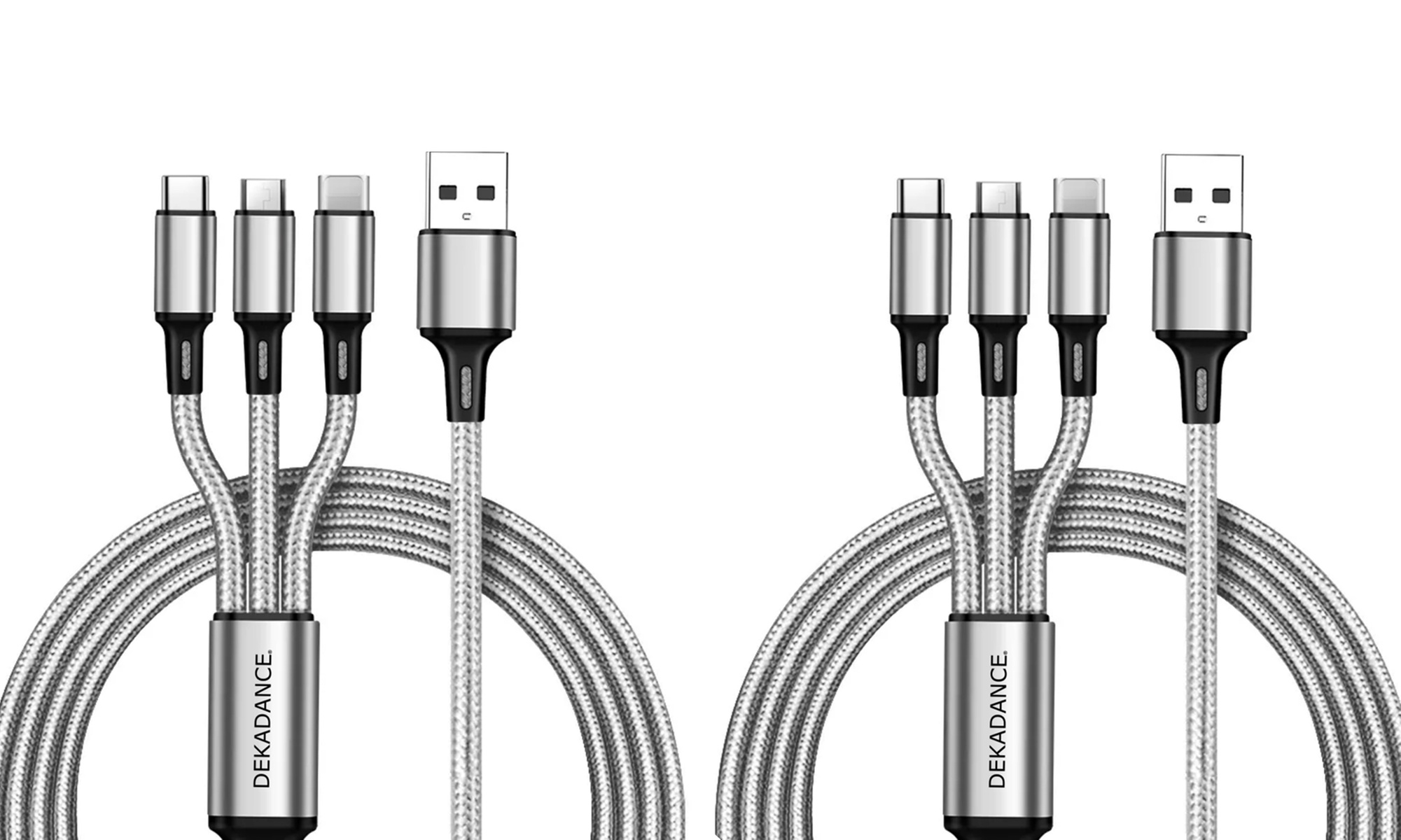 Lot de 2 câbles USB 3 en 1