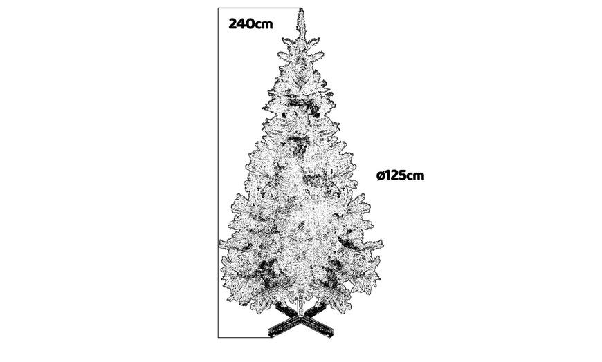 Image 9: Albero di Natale con neve e pigne