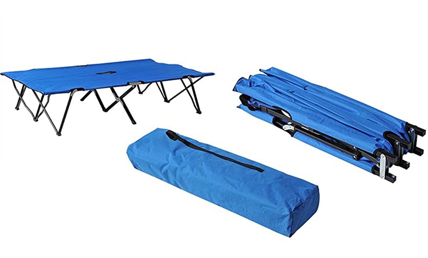 Image 6: Outsunny Double Camping Cot