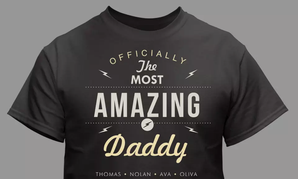 Custom T-shirts for Dad or Grandpa with Personalized Names