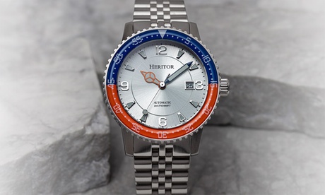 Orologio da uomo automatico con bracciale Dominic Heritor Automatic con data disponibile in 4 colori