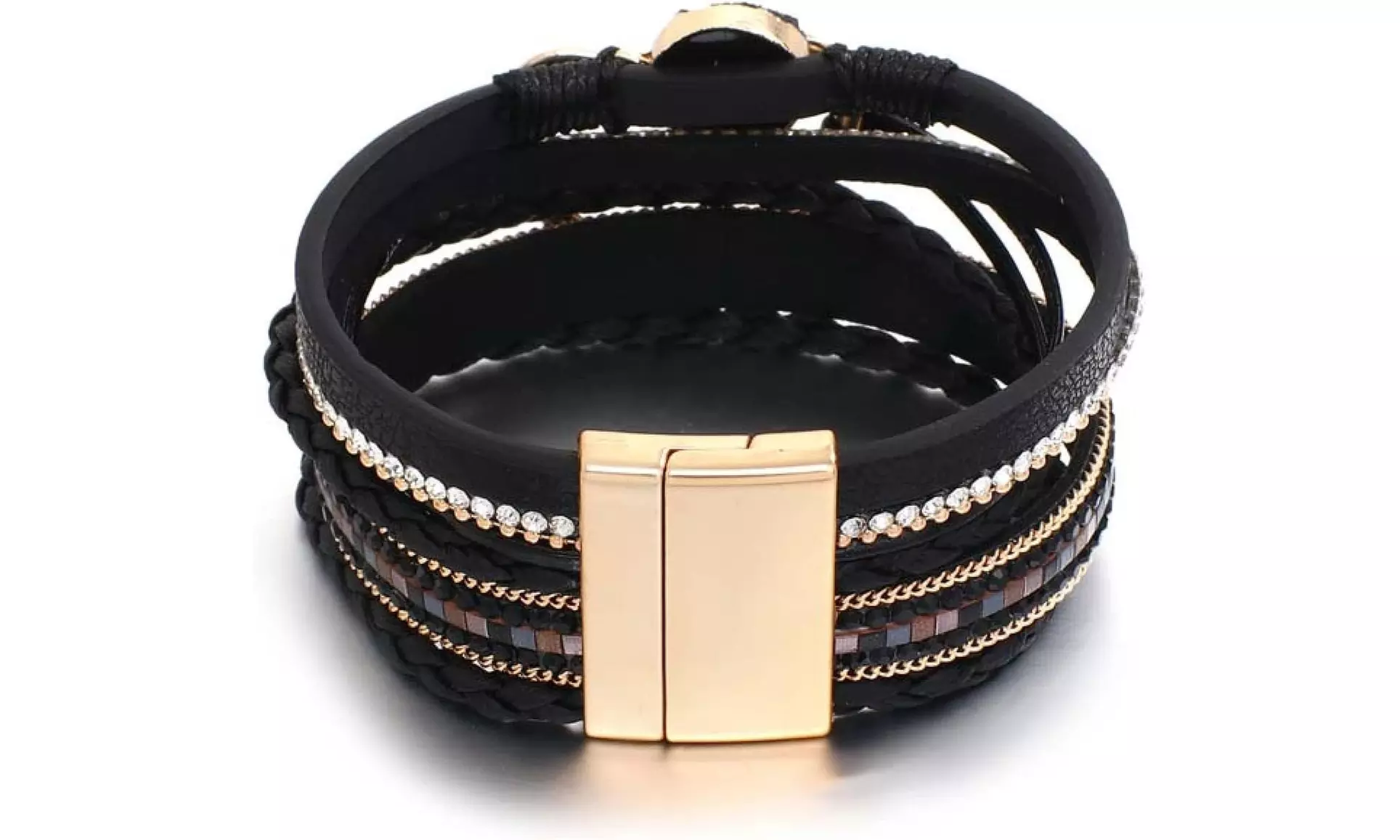 One or Two Heart-Pendant Wrap Bracelets