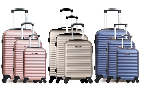 Lot de 3 valises en ABS modèle Brazilia