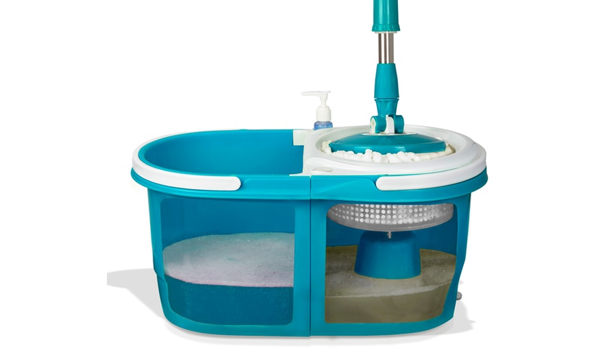 Image 4: Dual Spin Mop with Water Bucket