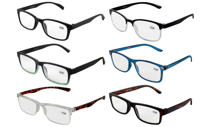 Image 3: Value Pack 6 Unisex Reading Glasses - See Clearly in Style