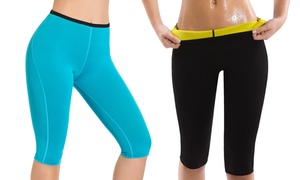 Women's Neoprene Sweat Slimming Leggings. Plus Sizes Available.