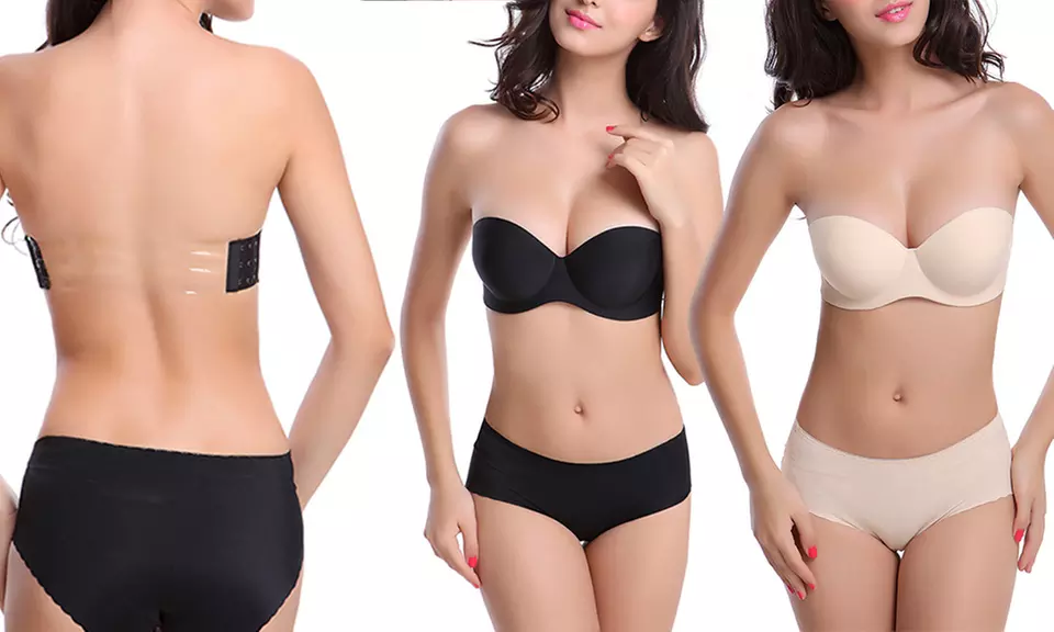 Soutien-gorge sans bretelles et dos transparent - Primary Image