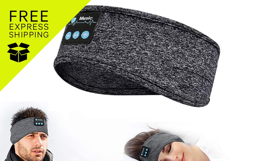 Image 1: Wireless Sleeping Headphones Sports Music Headband
