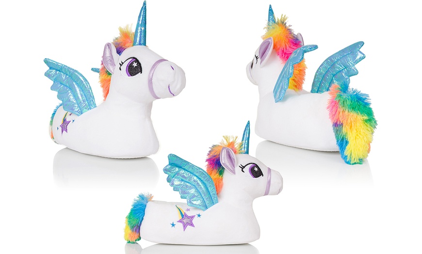 Image 6: Girls' Unicorn Slippers