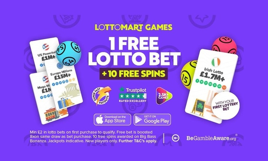 Image 1: One Complimentary Lotto Bet and 10 Complimentary Spins