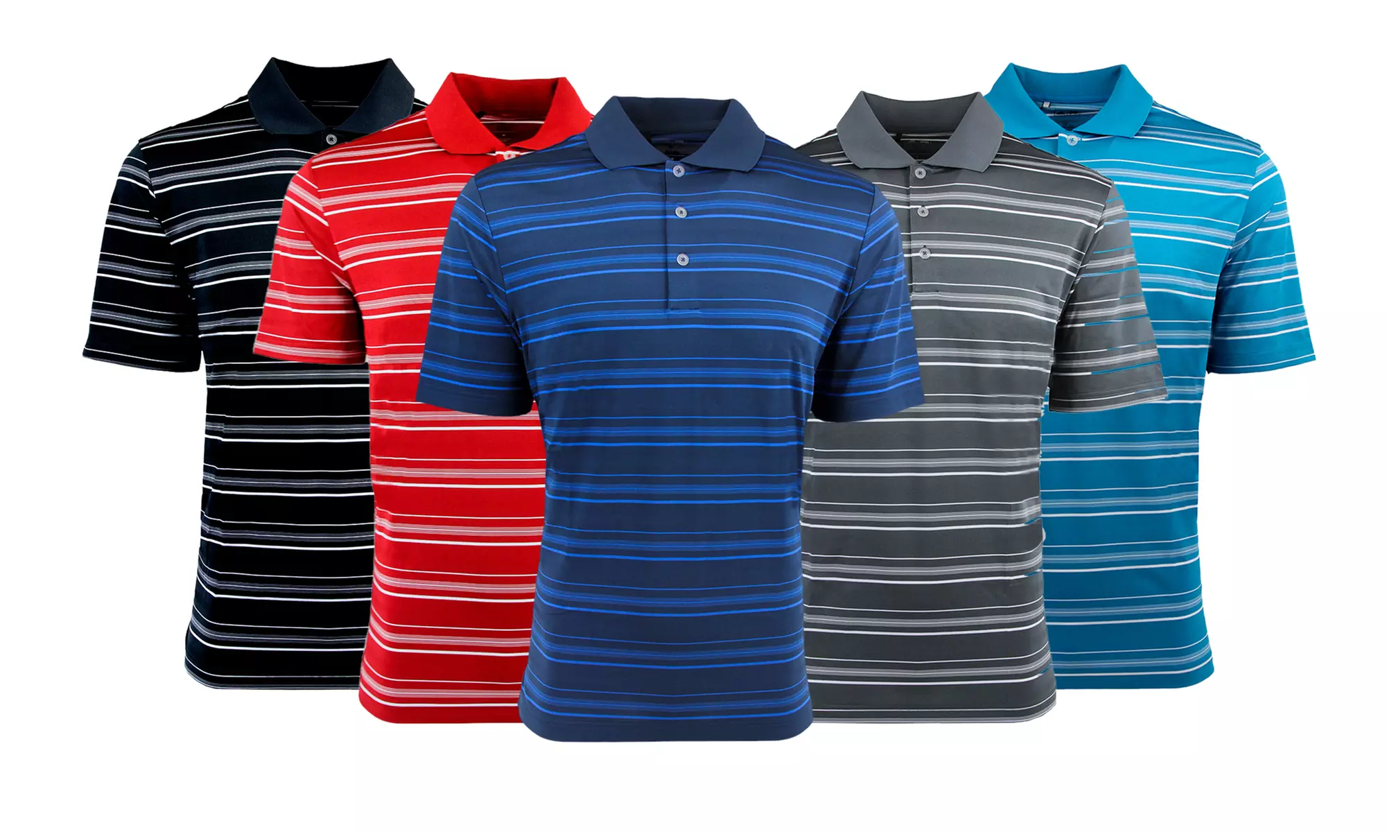 adidas Golf Men's Puremotion Textured Stripe Polo (S-3XL) - Primary Image