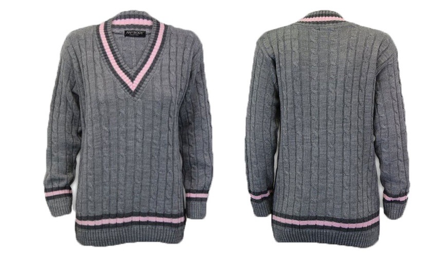 Image 3: Women's Knitted Cricket Jumper