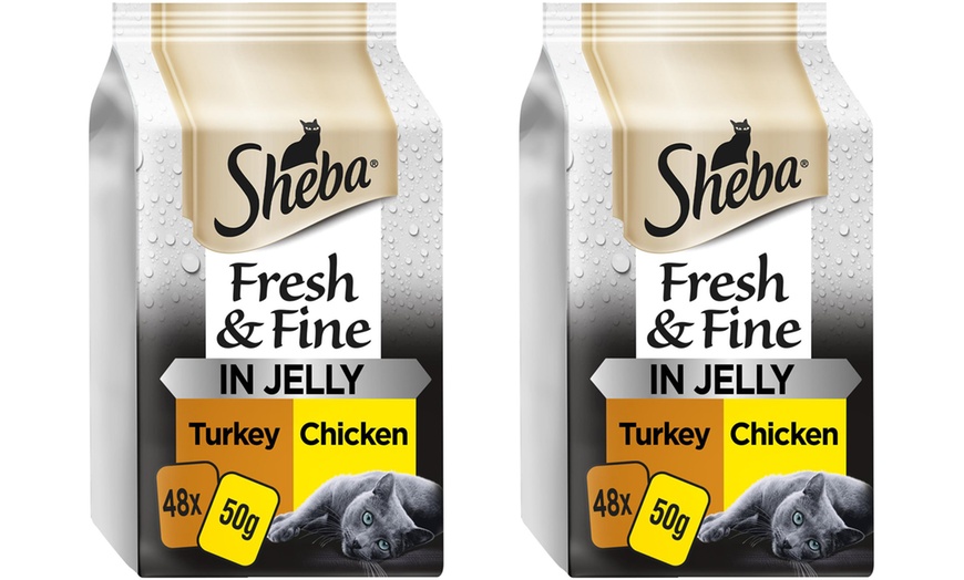 Image 3: 48 or 96 Sheba Fresh Fine Cat Food Pouches