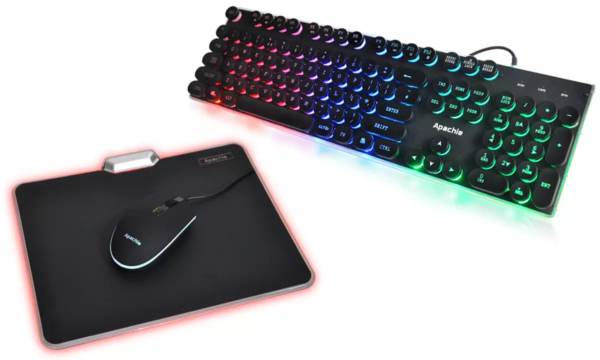 Accessoires d'ordinateur: souris, tapis de souris ou clavier lumineux de la marque Apachie - Primary Image